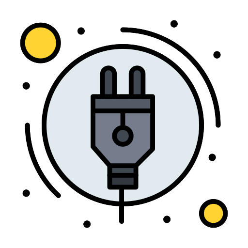 Plug Flatart Icons Lineal Color icon
