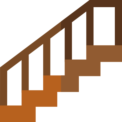 escadas Basic Straight Flat Ícone