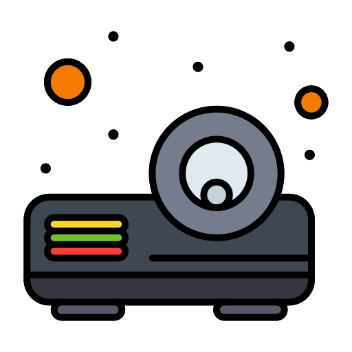 projector Flatart Icons Lineal Color icoon