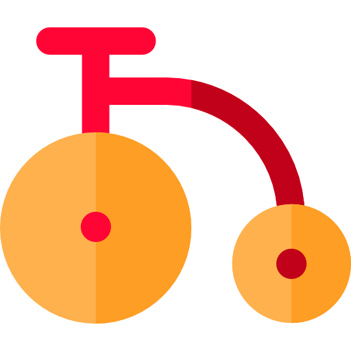vélo Basic Rounded Flat Icône