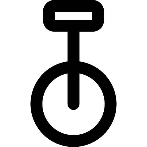 monocykl Basic Rounded Lineal ikona