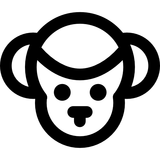 원숭이 Basic Rounded Lineal icon