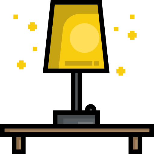 lámpara de mesa Detailed Straight Lineal color icono