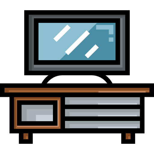 tv-möbel Detailed Straight Lineal color icon