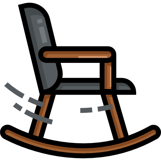 Кресло-качалка Detailed Straight Lineal color иконка