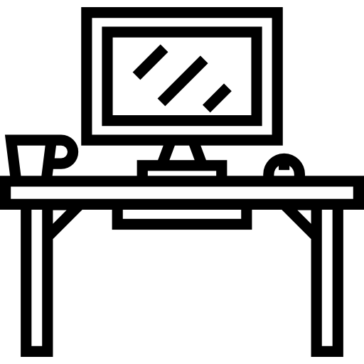 escritorio Detailed Straight Lineal icono