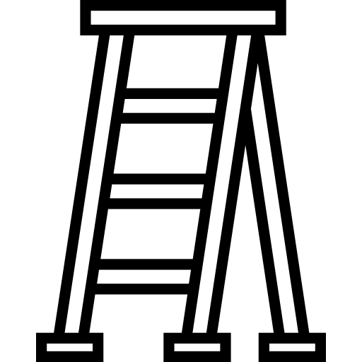 escalera Detailed Straight Lineal icono