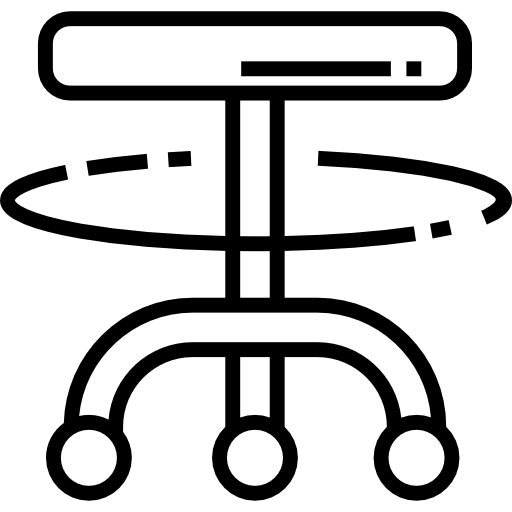 silla giratoria Detailed Straight Lineal icono