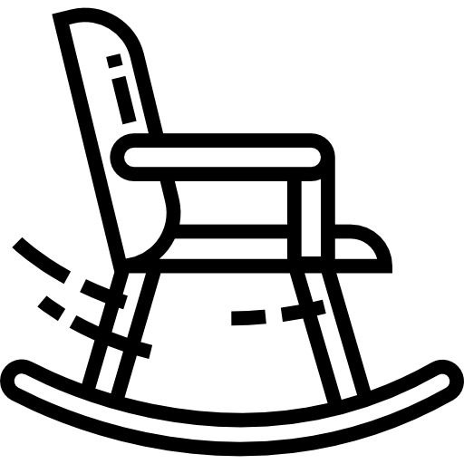 cadeira de balanço Detailed Straight Lineal Ícone