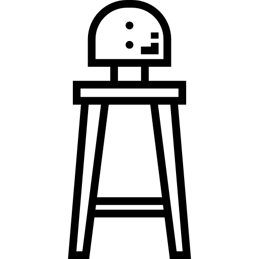 hoge stoel Detailed Straight Lineal icoon