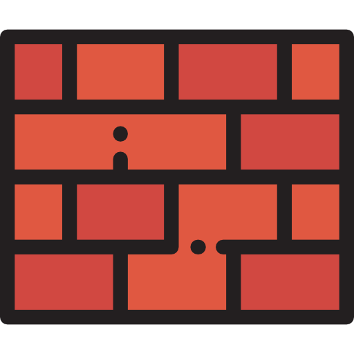 Brickwall Detailed Rounded Lineal color icon