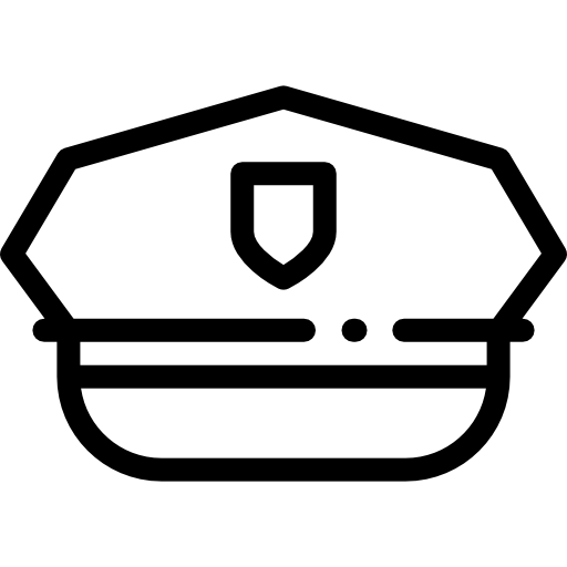 cappello della polizia Detailed Rounded Lineal icona