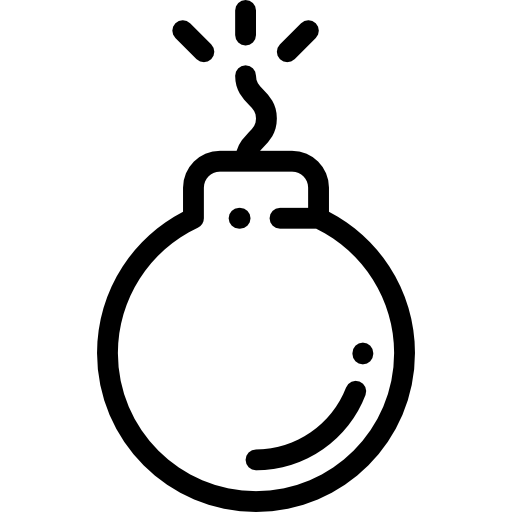 폭탄 Detailed Rounded Lineal icon