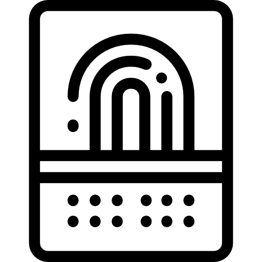 impronta digitale Detailed Rounded Lineal icona
