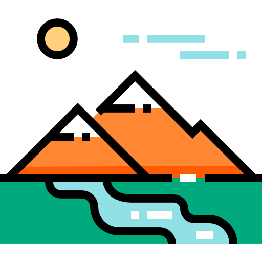 산 Detailed Straight Lineal color icon
