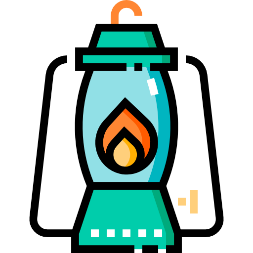 lámpara de fuego Detailed Straight Lineal color icono