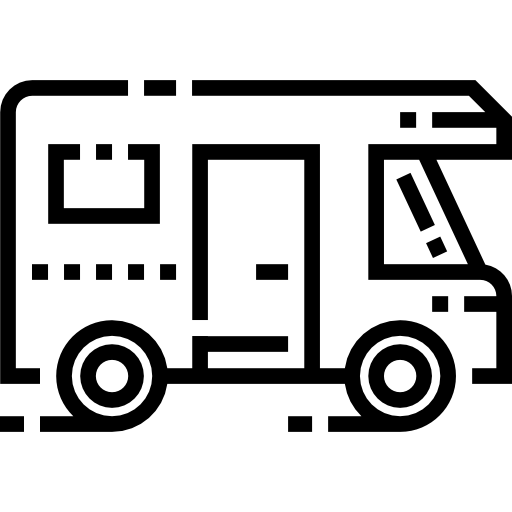 caravane Detailed Straight Lineal Icône