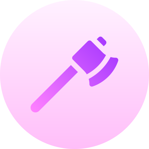 Axe Basic Gradient Circular icon