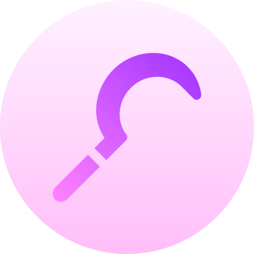 Sickle Basic Gradient Circular icon