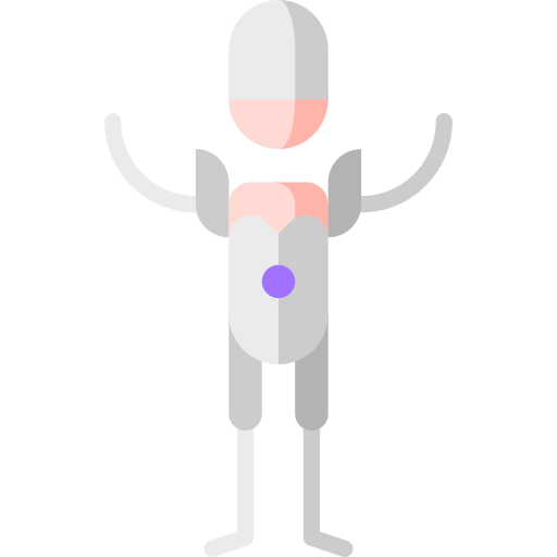 cyborg Puppet Characters Flat ikona