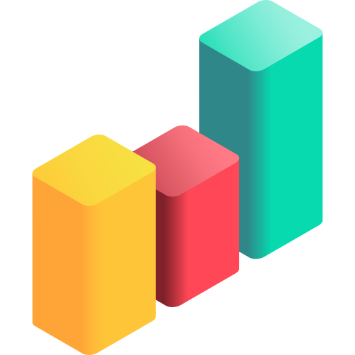 grafico a barre Gradient Isometric Gradient icona