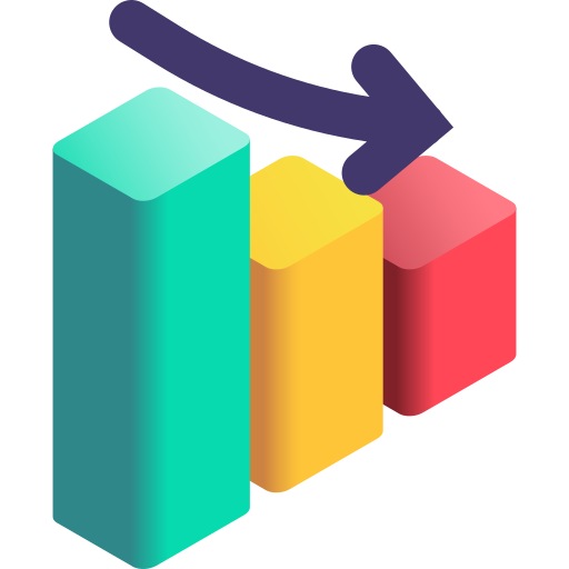 diminution Gradient Isometric Gradient Icône