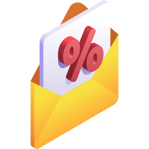 o email Gradient Isometric Gradient Ícone