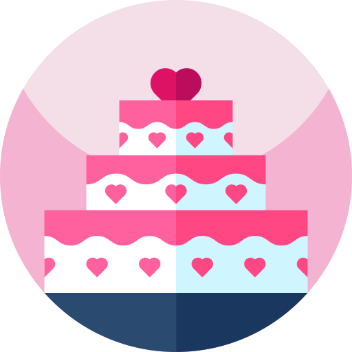 Wedding cake Geometric Flat Circular Flat icon