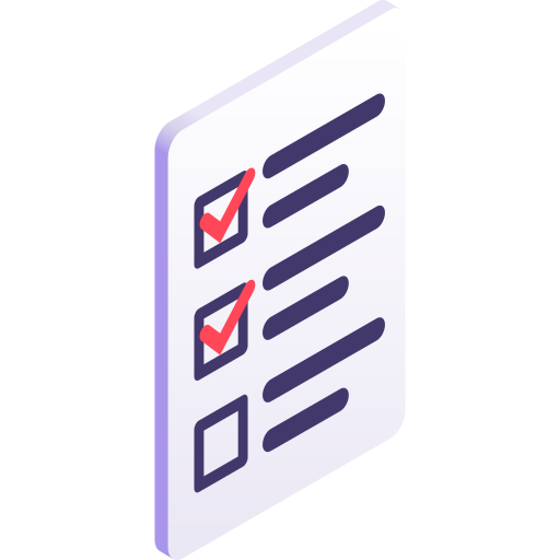 Checklist Gradient Isometric Gradient icon