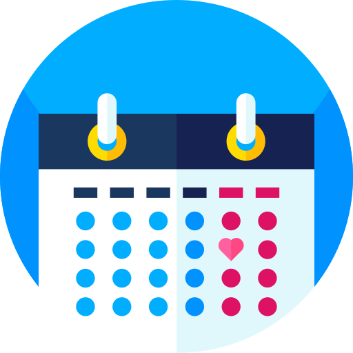 Calendar Geometric Flat Circular Flat icon