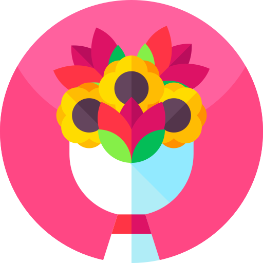 bukiet kwiatów Geometric Flat Circular Flat ikona