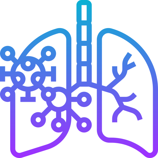 pulmón Meticulous Gradient icono