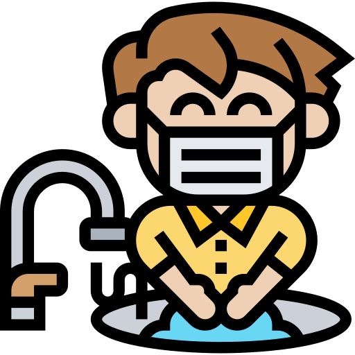 Washing hands Meticulous Lineal Color icon