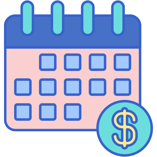 Ежемесячный календарь Flaticons Lineal Color иконка