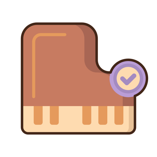 Pianos Flaticons Lineal Color icon