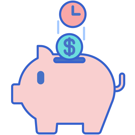 Saving money Flaticons Lineal Color icon