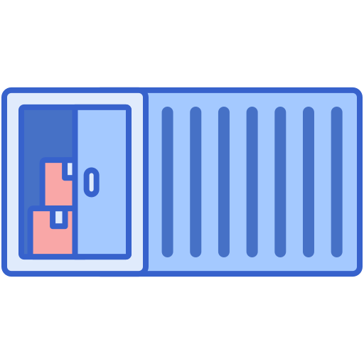 Ящик для хранения Flaticons Lineal Color иконка