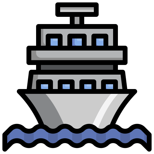 kreuzfahrtschiff Surang Lineal Color icon