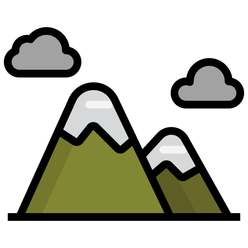 montaña Surang Lineal Color icono