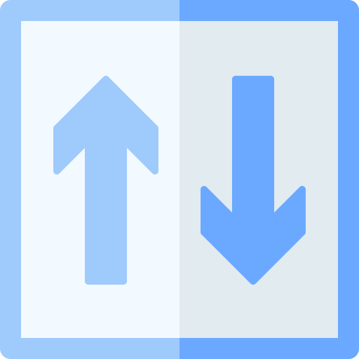 bidireccional Basic Rounded Flat icono
