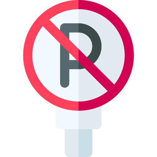 proibido estacionar Basic Rounded Flat Ícone