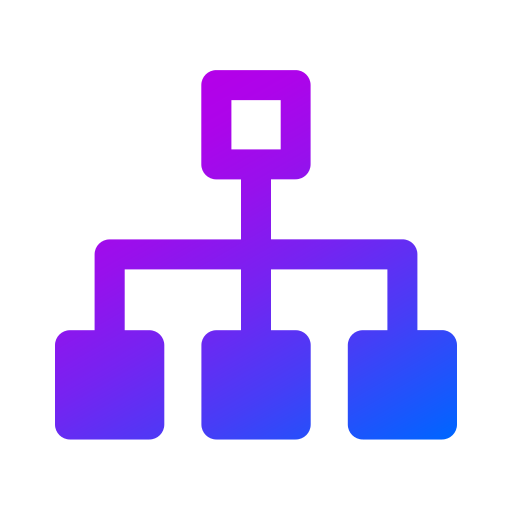 struktura hierarchiczna Generic Flat Gradient ikona