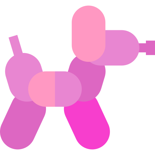 Воздушный шар собака Basic Straight Flat иконка
