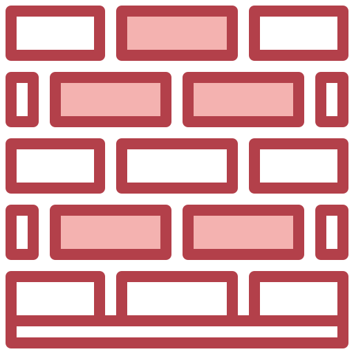 muro di mattoni Surang Red icona
