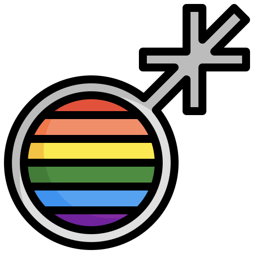 genderqueer Surang Lineal Color ikona