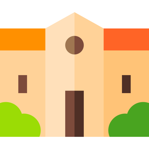 Town hall Basic Straight Flat icon