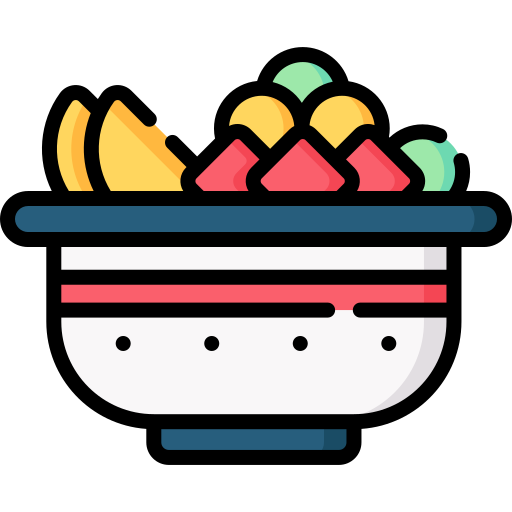 과일 그릇 Special Lineal color icon