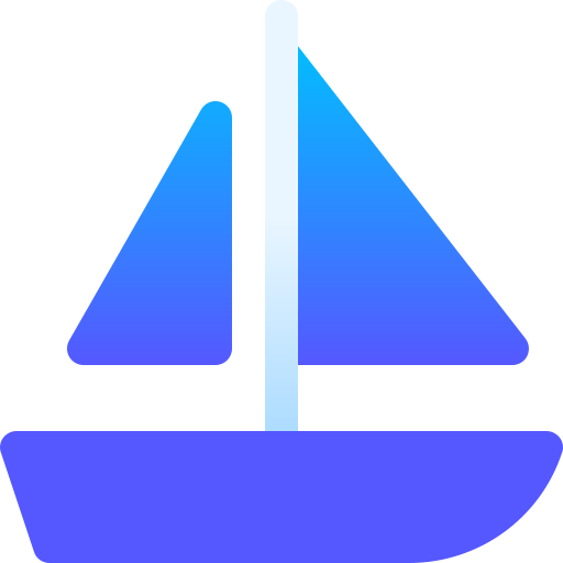 barca a vela Basic Gradient Gradient icona