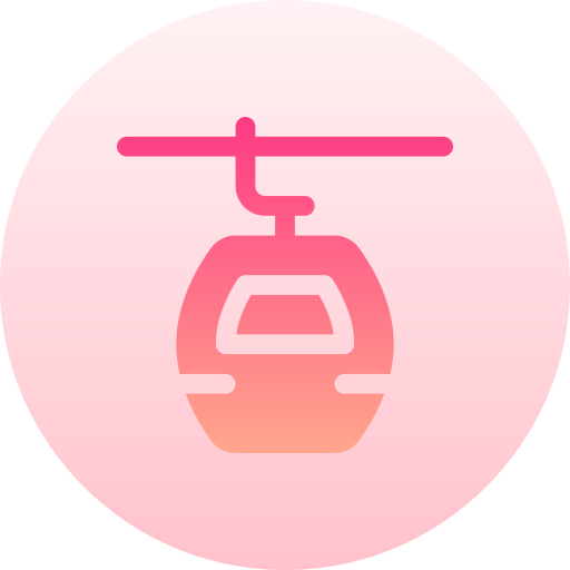 케이블카 Basic Gradient Circular icon