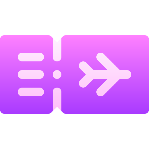 flugzeugticket Basic Gradient Gradient icon